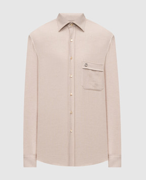 Stefano Ricci Beige cashmere patterned shirt MC007374R3063