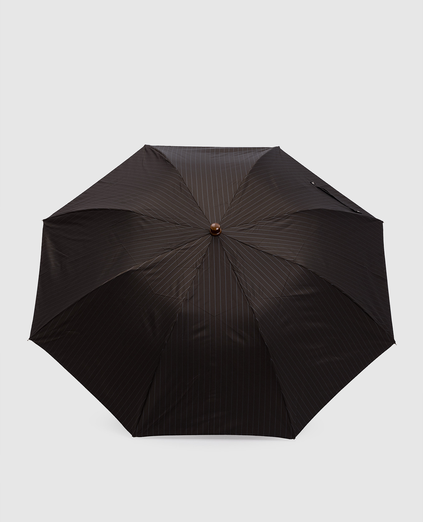 

Brown Classic striped folding umbrella Pasotti