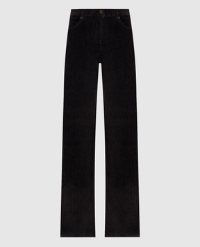 Momoni Brown corduroy flared pants ODIN MOPA06231MO
