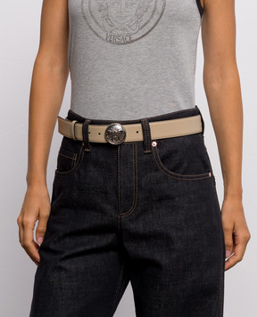 Versace Beige leather belt with emblem 1025016DVTP1