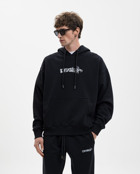 Off-White Black hoodie with Heraldic Arrow emblem 44MBB085S26F00H