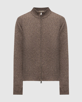 Cashmere&Whiskey Brown merino wool cardigan 50706