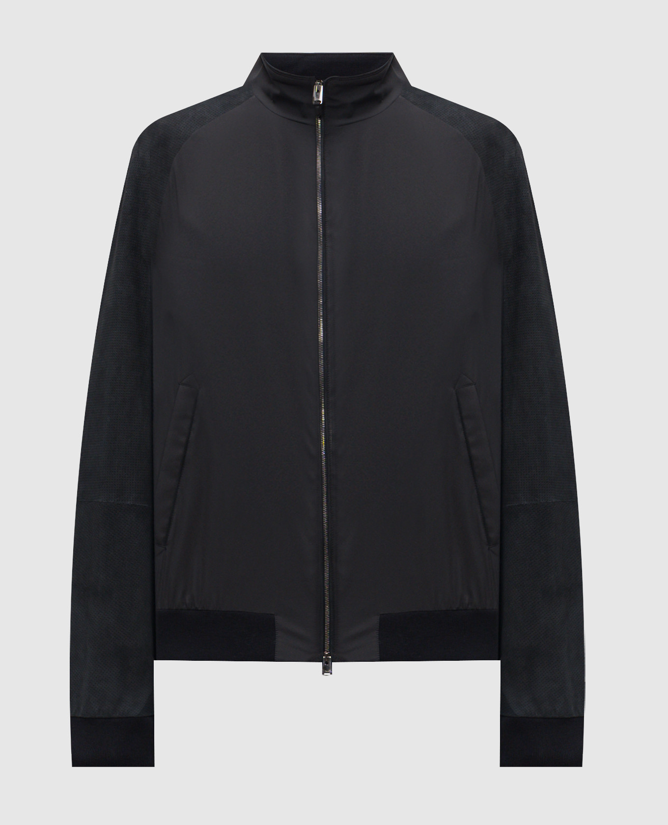 

Black suede combination jacket Canali