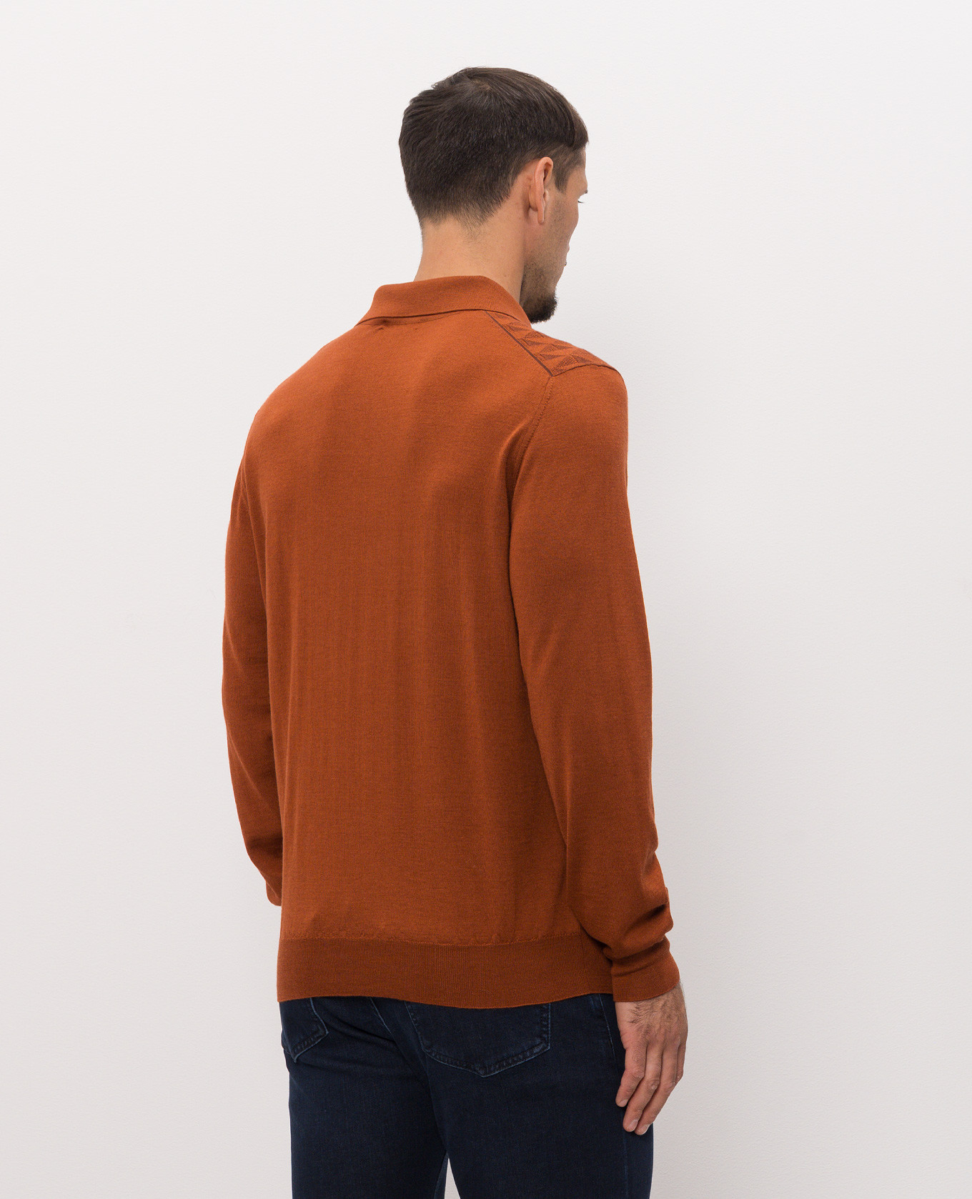 Terracotta patterned polo Stefano Ricci 4