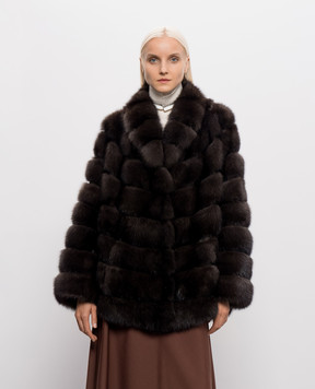 Rindi Dark brown sable fur coat 096ZB026