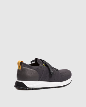 Doucal's Grey sneakers with logo DU3222SYDNPZ830