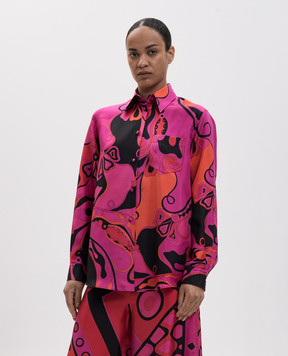 PUCCI Pink printed silk blouse 6HRJ126H731
