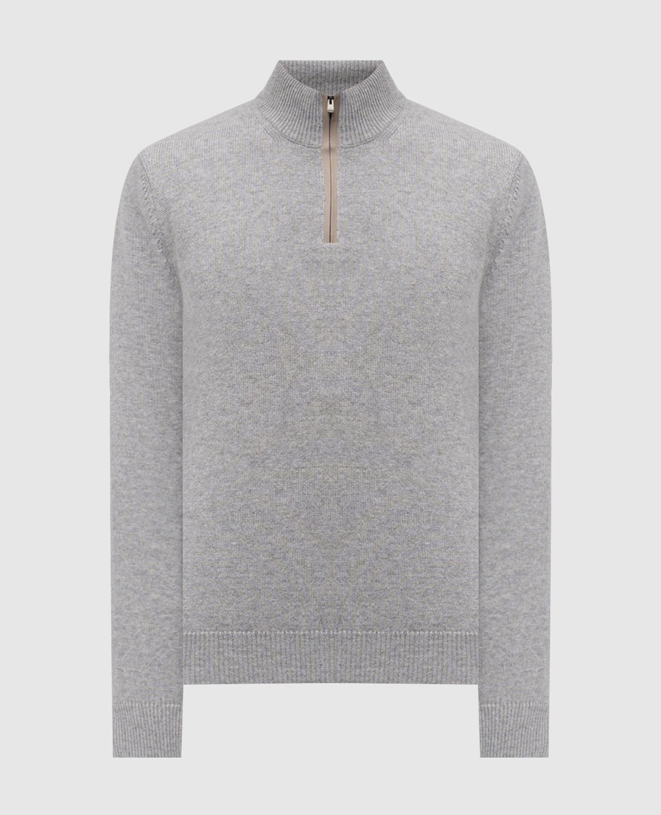 

Grey cashmere sweater with logo Agnona