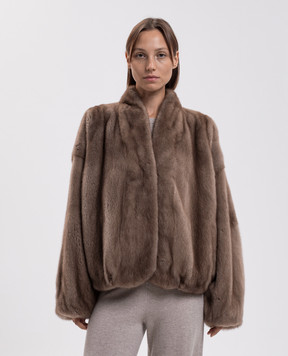 Elpidio Loffredo Brown mink fur coat VIS011AN21