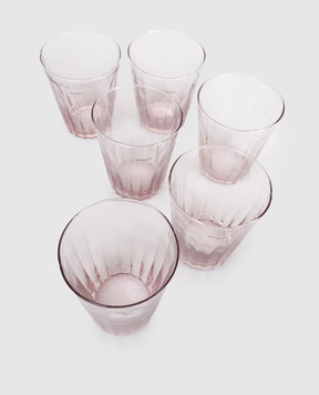 Bitossi Home Set of 6 pink water glasses BHV05106
