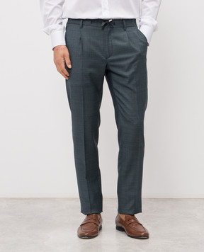Stefano Ricci Green wool pants M1T6100022W0017U