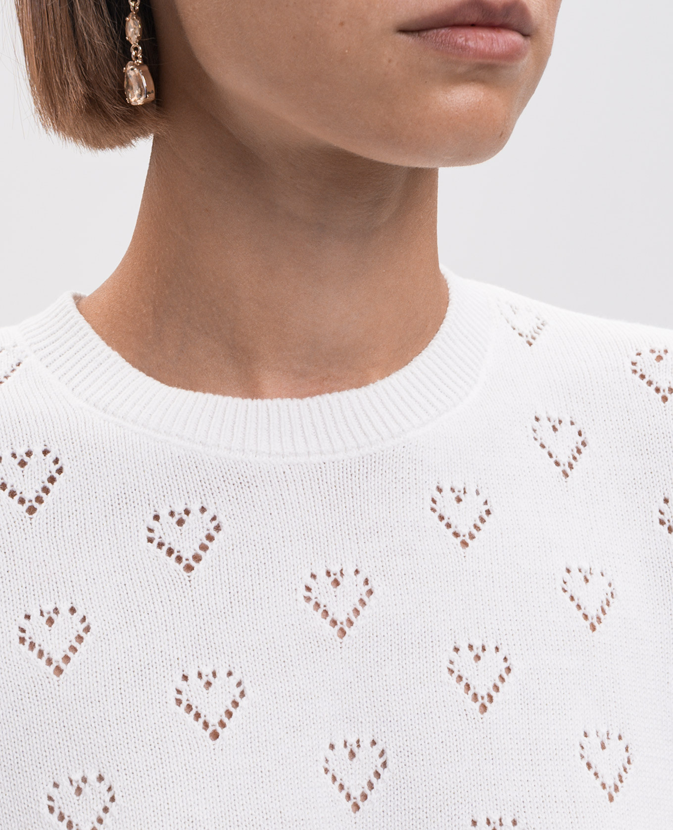 White cashmere top Twinset 5