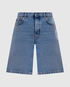 Off-White Blue denim shorts with Half Arrow logo 44XYC028S26D001