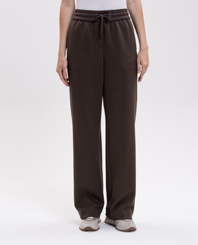Peserico Brown sweatpants P04463J0A5071