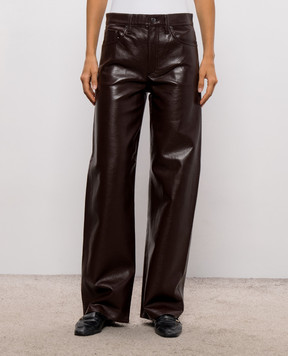 AGOLDE Brown Arc pants with leather A3001285