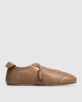 Fabiana Filippi Brown leather sneakers ASD216A842M511