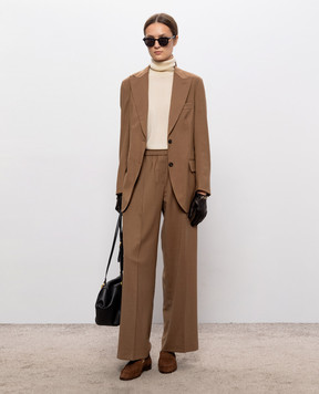 Peserico Brown wool pants P0480902660