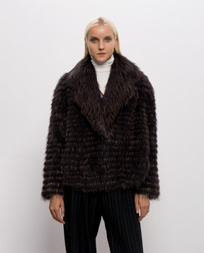 Rindi Brown fox fur jacket 033VO026
