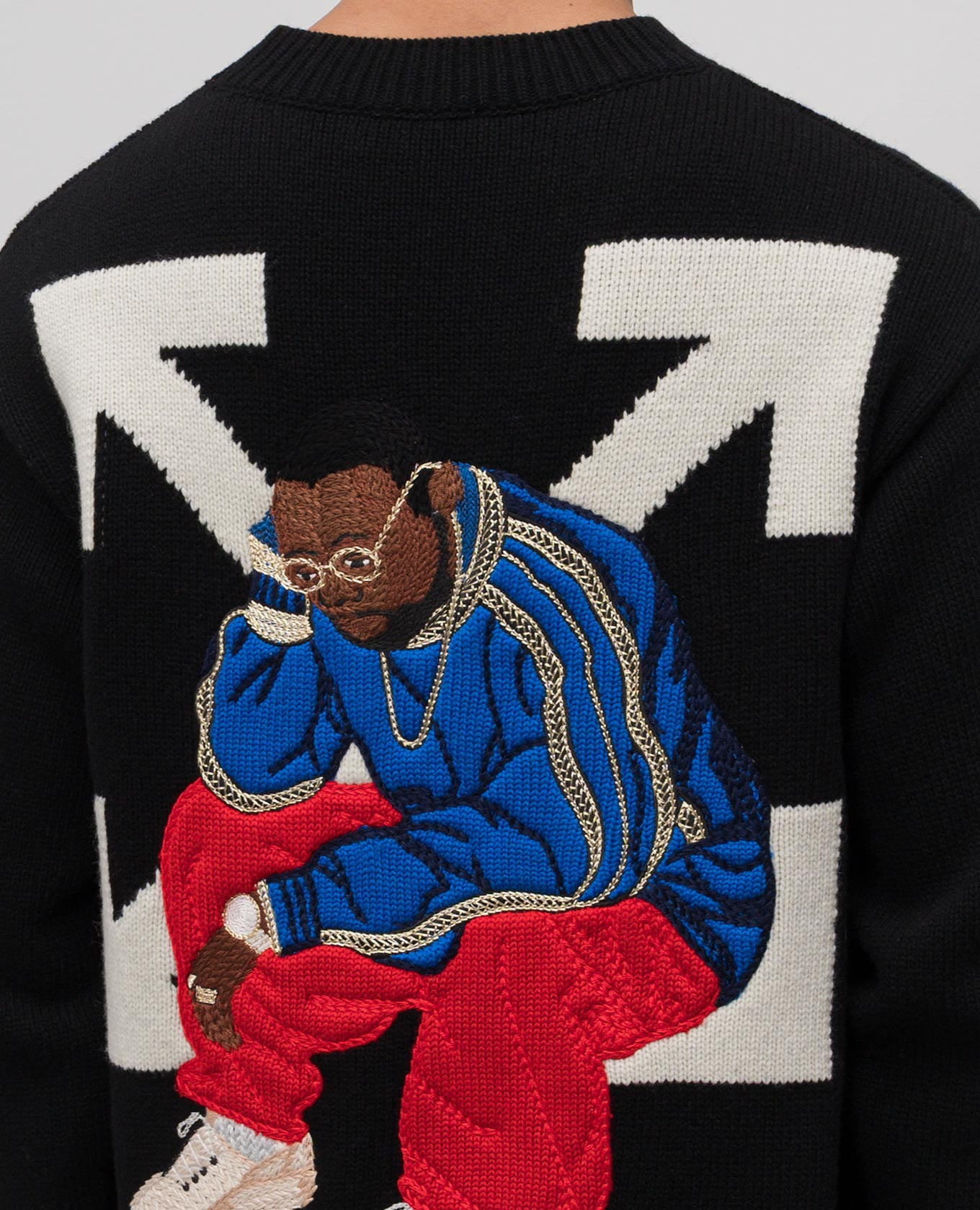 

Thinkman Arrow black wool sweater Off-White