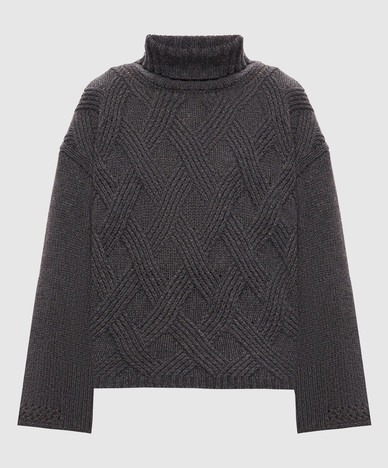 Gray patterned sweater