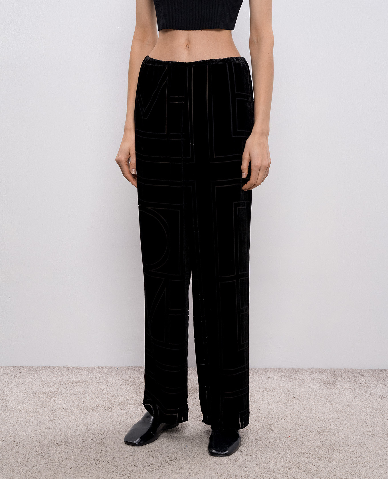 Black velvet pants with silk Toteme 2