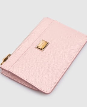 Dolce&Gabbana Pink Dauphine leather cardholder BI1261A1001