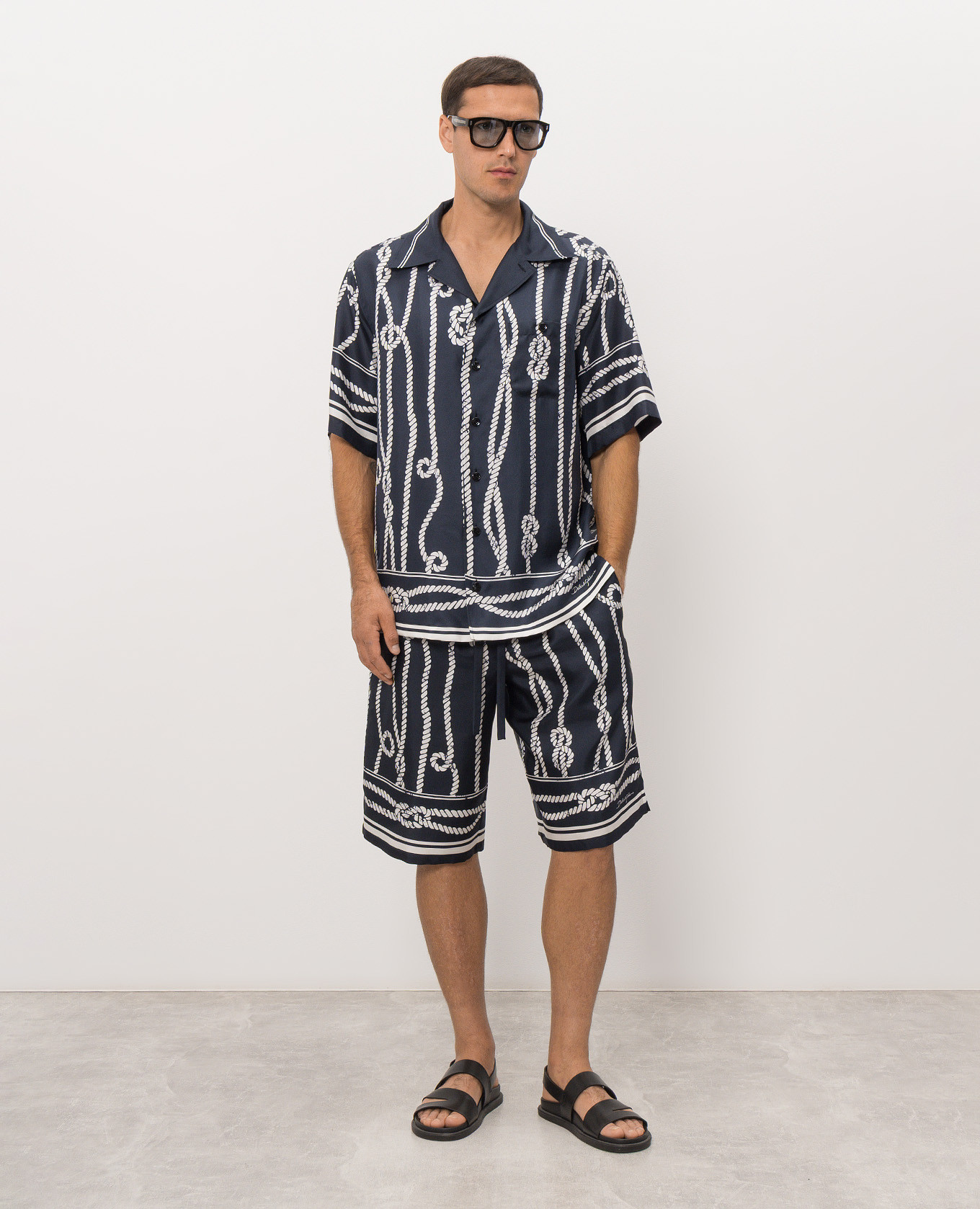 Blue printed silk shirt Dolce&Gabbana 2