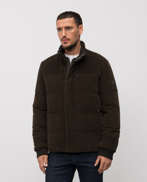 Stefano Ricci Khaki velvet down jacket M7J5300140CTW02T