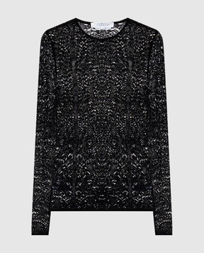 Gabriela Hearst Black Evander wool and cashmere top 3269025A004