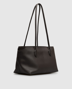 The Row Terrasse brown leather tote bag W1292L97