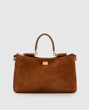 Dolce&Gabbana Vittoria brown suede bag BB7896A0775