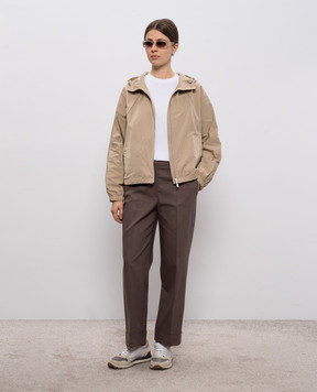 Peserico Beige jacket with monil chain A2512506953