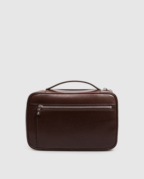 Brunello Cucinelli Brown glossy leather Travel bag MWVEBU441