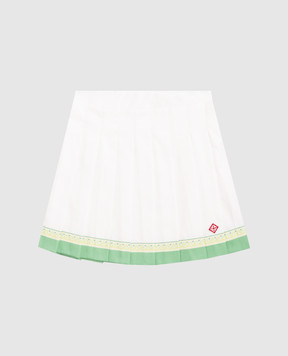 Casablanca Children's white pleated skirt KSP26SK15801EXBC