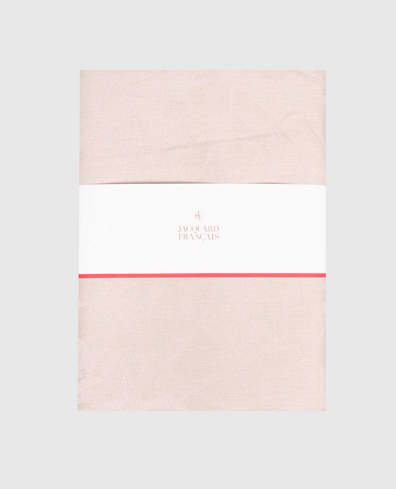 

Beige Tivoli linen tablecloth with woven pattern Le Jacquard Fraincais