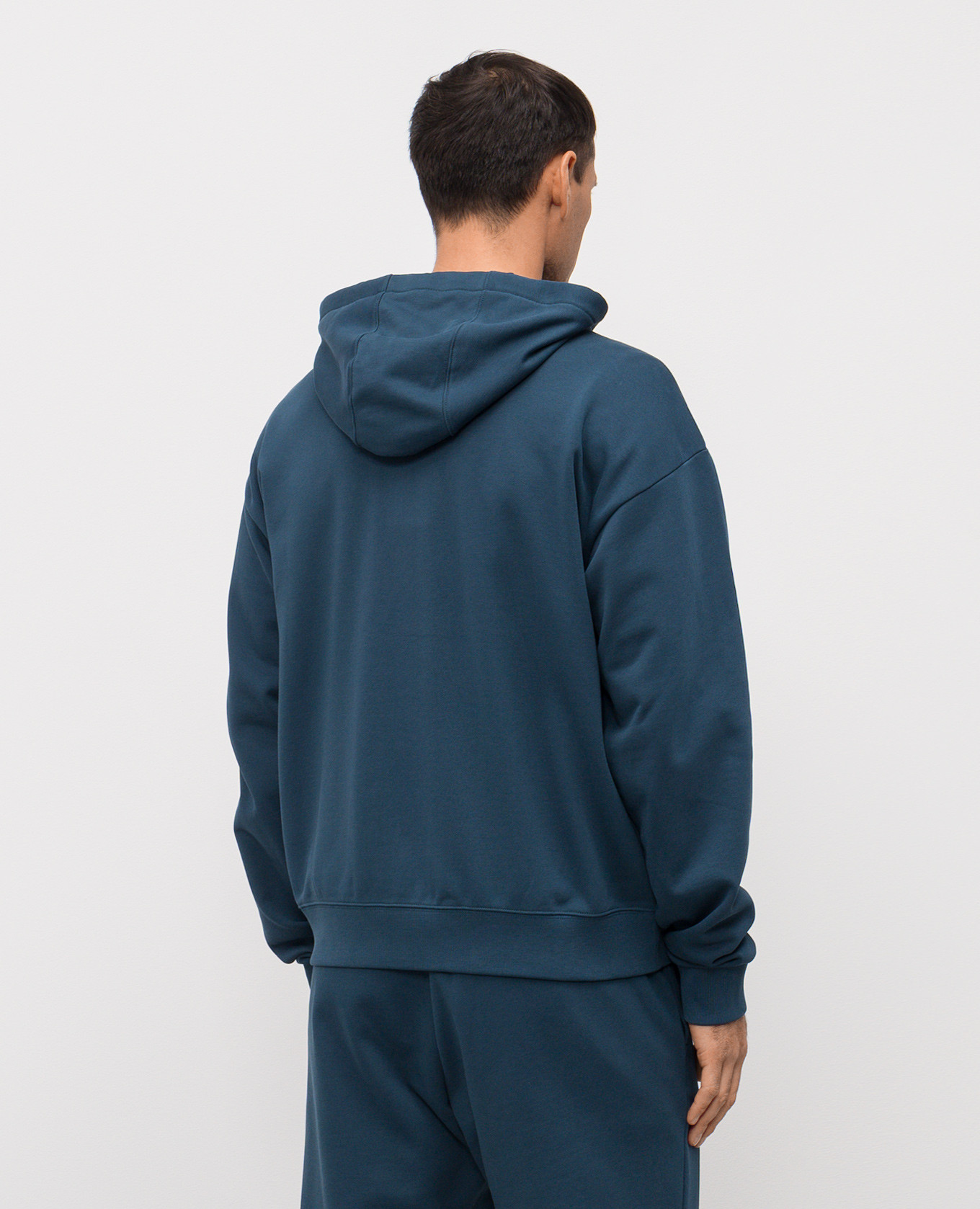 Blue sports jacket with embroidered emblem Versace 4