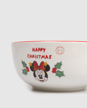 Disney White ceramic bowl Mickey Mouse Happy Christmas DN25332