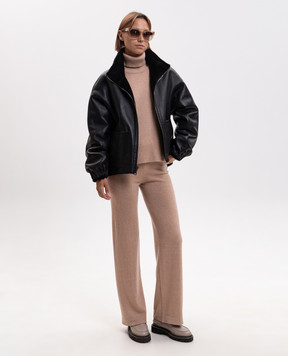 Peserico Beige wool, silk and cashmere pants A94117F12K09283