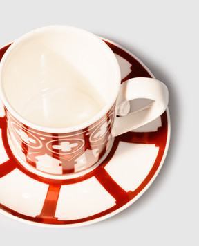 Geminiano Cozzi 1765 White porcelain coffee cup with saucer Venezia JQCGP109073