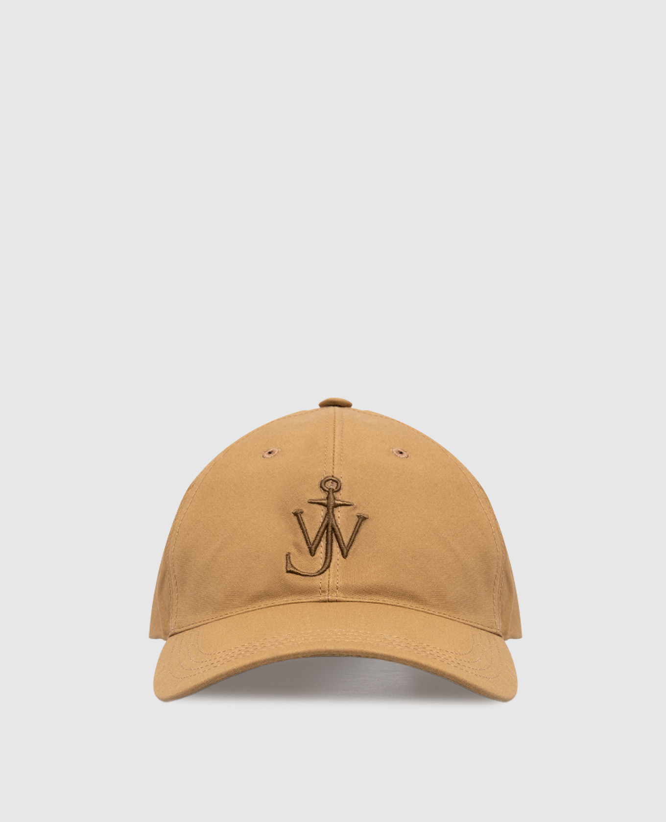 

Brown cap with monogram embroidery JW Anderson