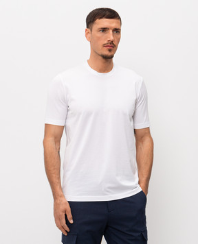 Enrico Mandelli White T-shirt with logo engraving 3K027A6035