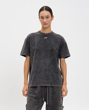 Off-White Gray T-shirt with print 2AA089F25JER003