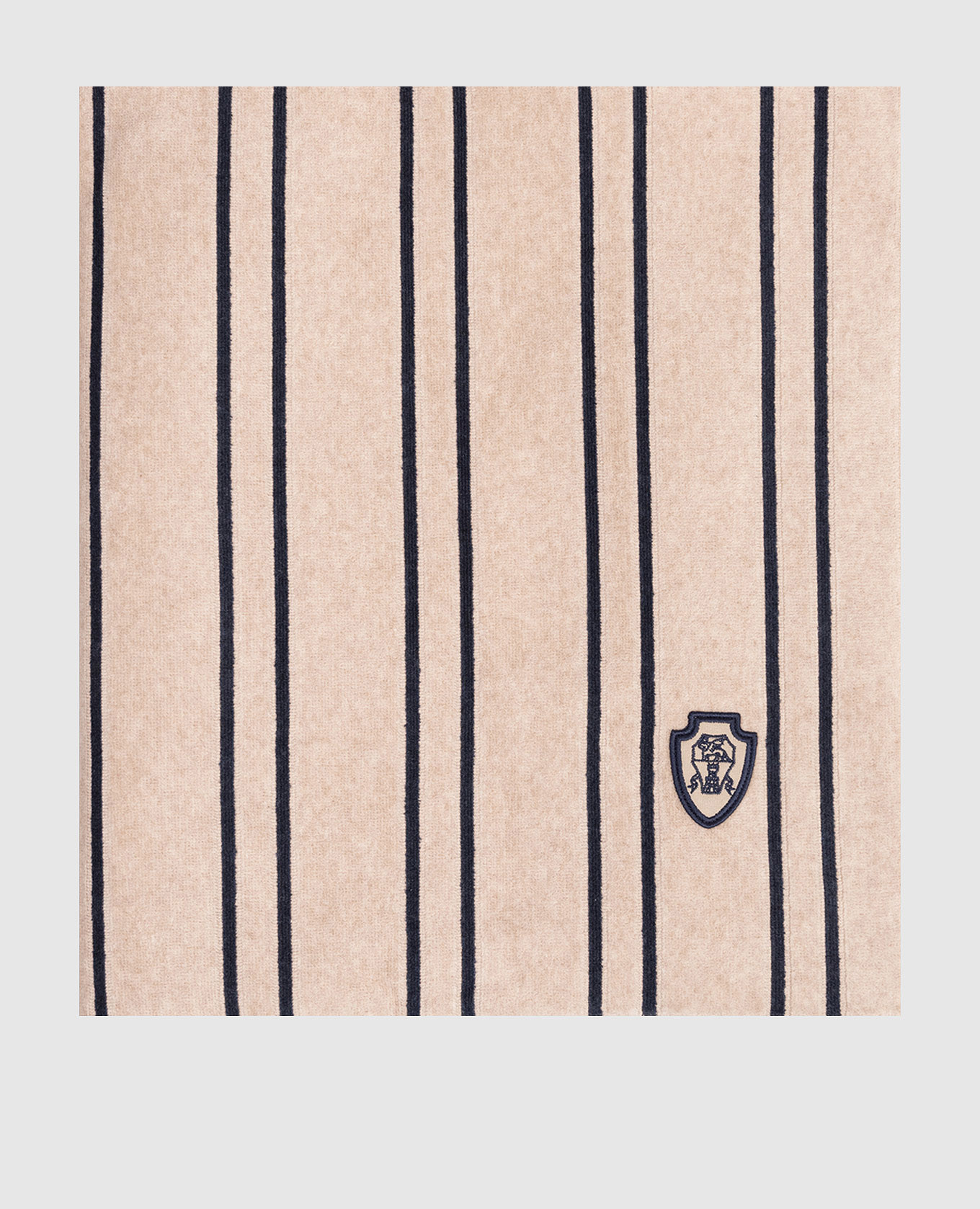 Beige striped terry towel