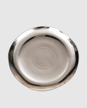 Bitossi Home Silver porcelain serving plate FTB00901