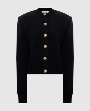 Balmain Black cashmere and merino wool cardigan CA0000000013