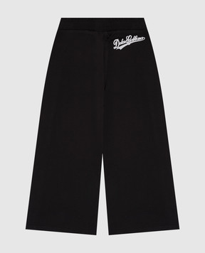 Dolce&Gabbana Children's black striped sweatpants L5JPI3G7PWH36