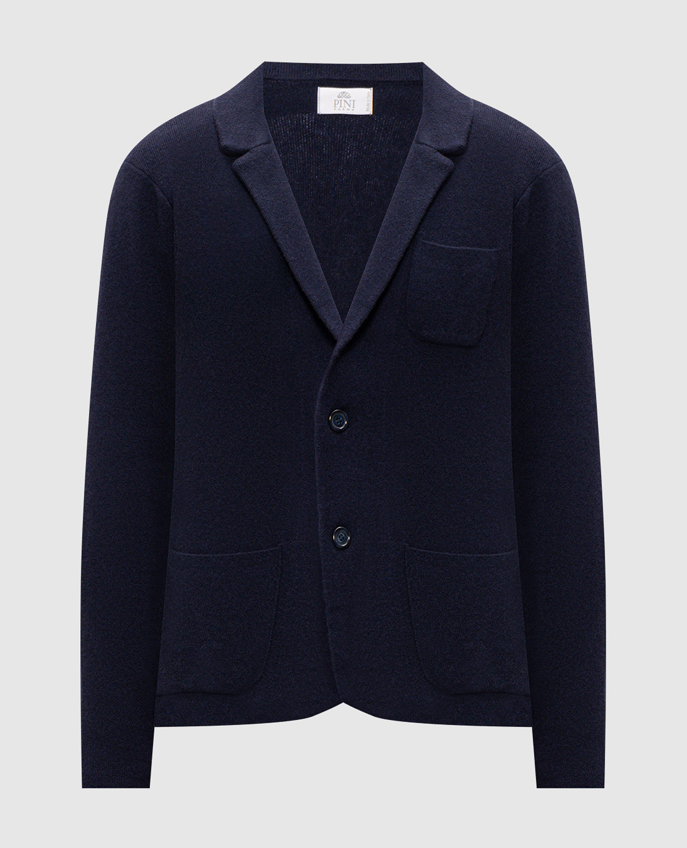Blue wool and cashmere cardigan