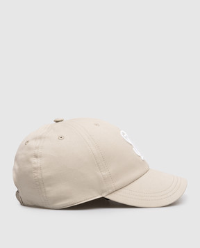 Stefano Ricci Children's beige cap with embroidered monogram logo YCV610028FCTC800