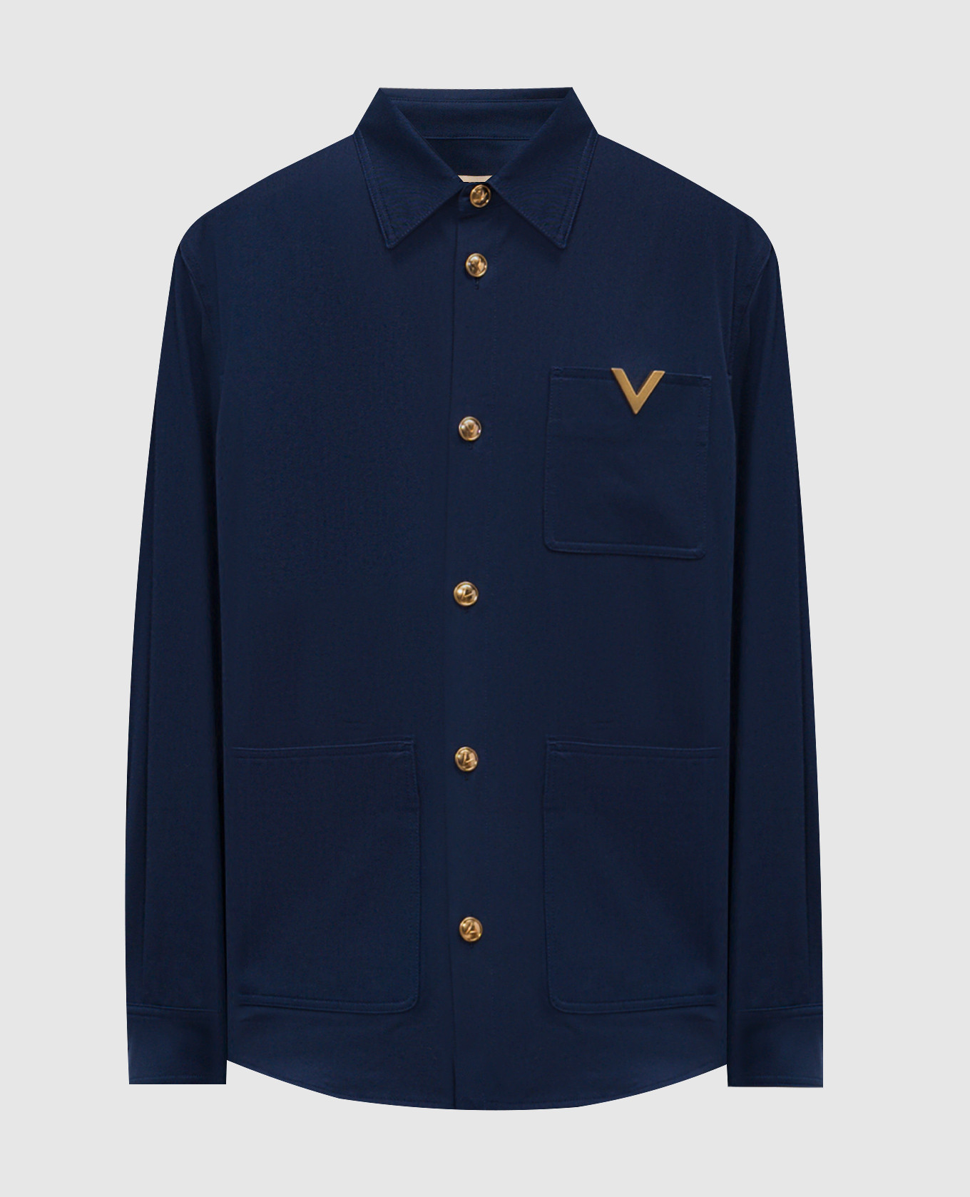 Blue shirt with monogram Valentino