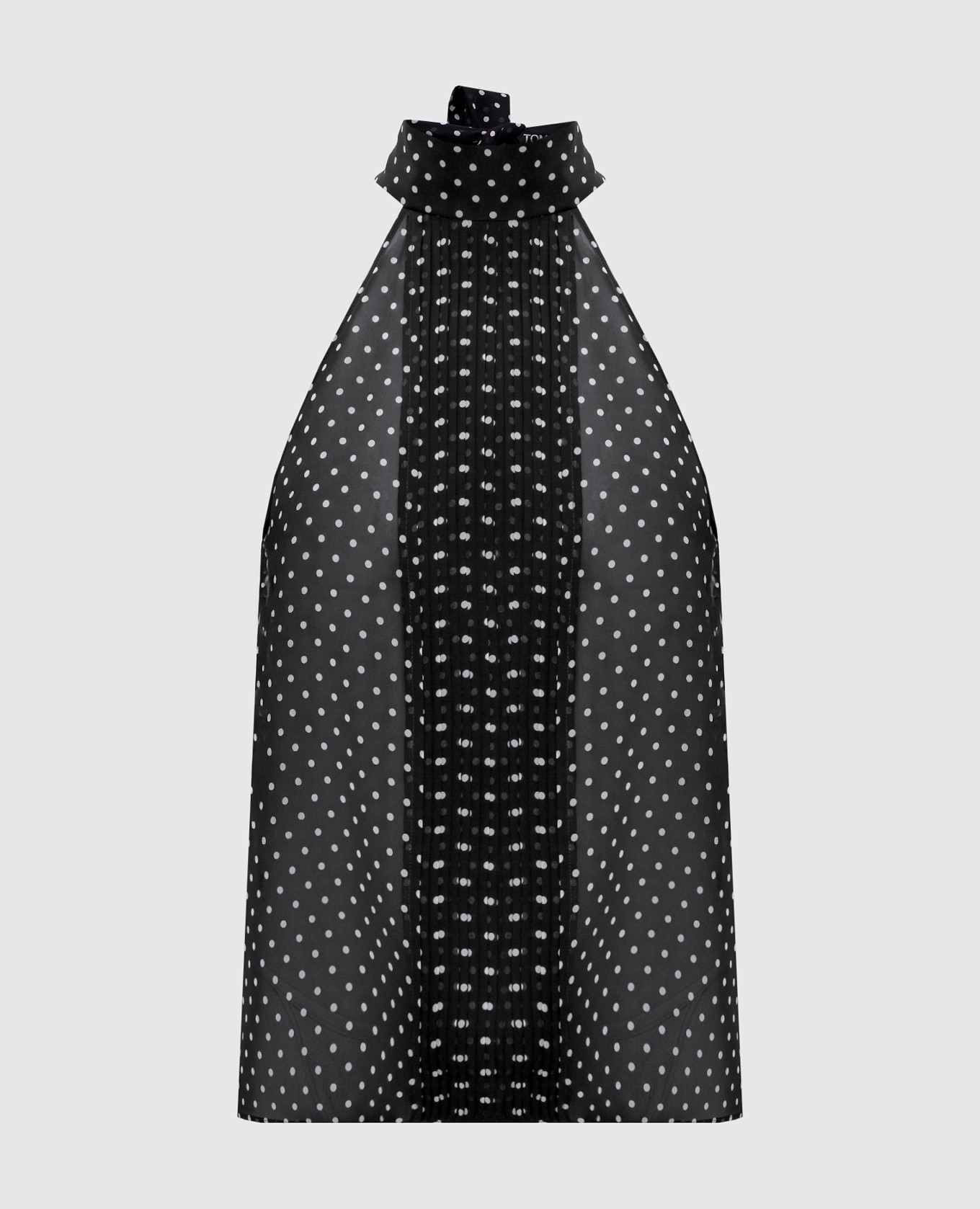 

White polka dot silk top Tom Ford, Black